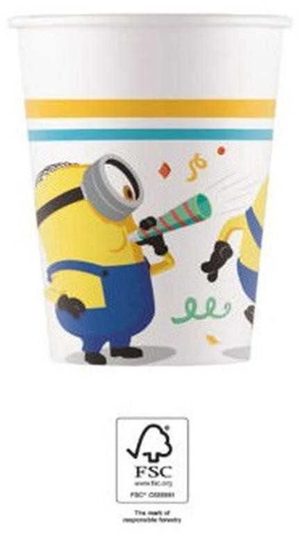 GoDan Popieriniai puodeliai Minionai 200 ml 8 vnt. Godan