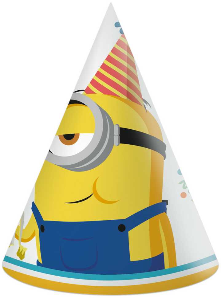 Globos Europe Bv GoDan Popieriniai kepurėliai Minions 2: Gru iškilimas (6 vnt.)