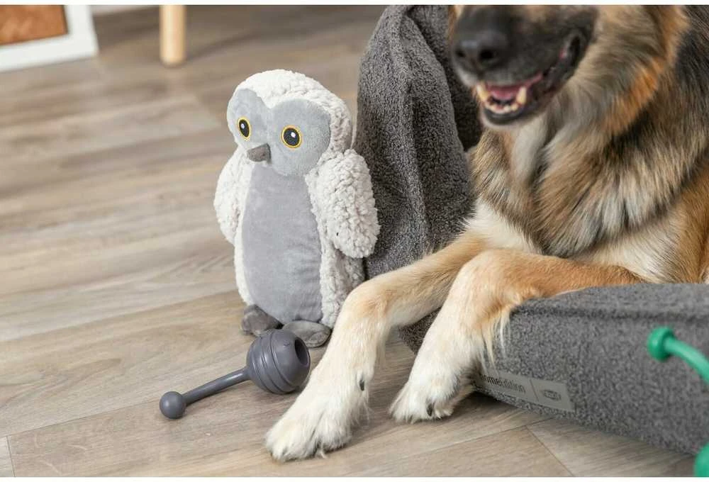 Trixie Be Eco* Sowa Emily, žaislas, šuniui, pliušinis, 28 cm, su dźwiękiem