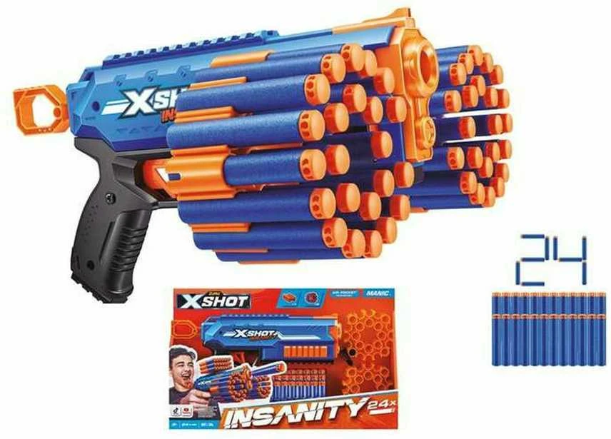 XSHOT - Beprotybės 1 serija Manic - 24Darts - (36603)