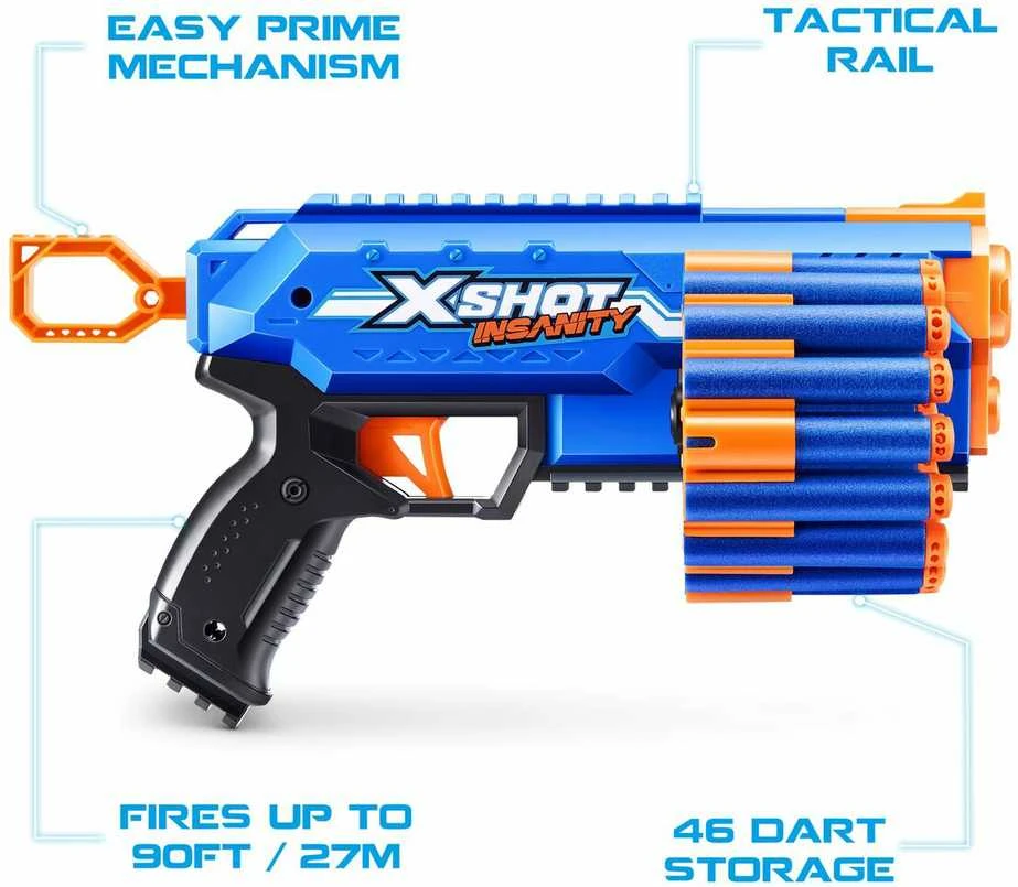 XSHOT - Beprotybės 1 serija Manic - 24Darts - (36603)