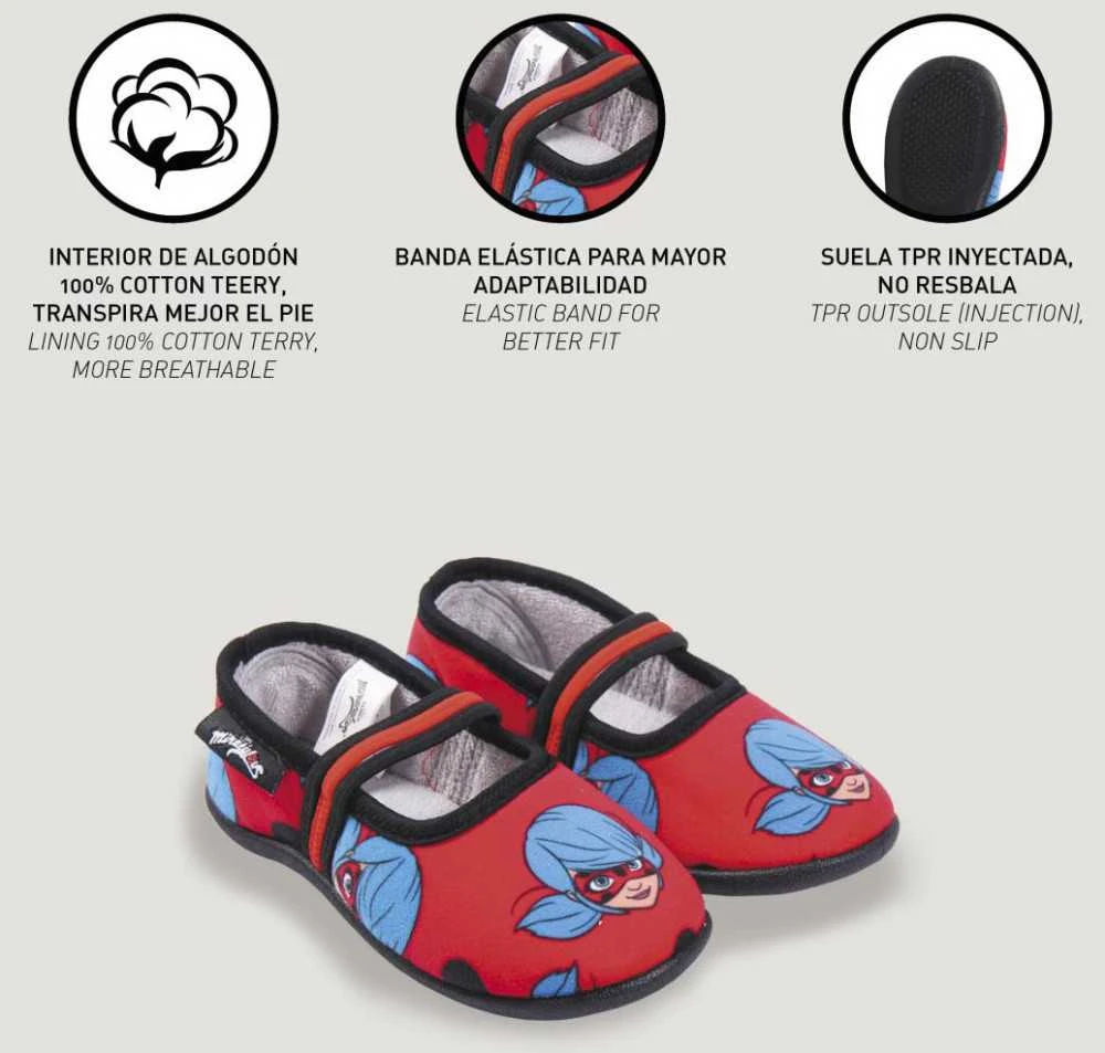 „Miraculous Ladybug“ bateliai patalpoms, 28 vnt.