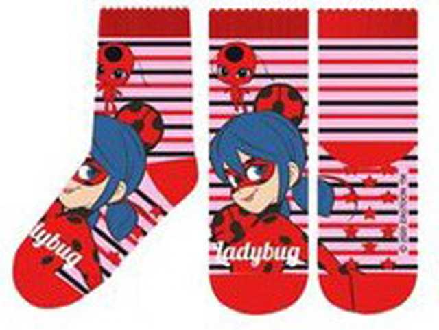 „Miraculous Ladybug“ vaikiškos storos neslystančios kojinės 23/26