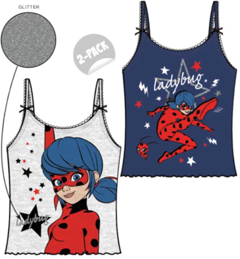 „Miraculous Ladybug“ vaikiškų palaidinių be rankovių komplektas, 2 dalių, 122/128 cm