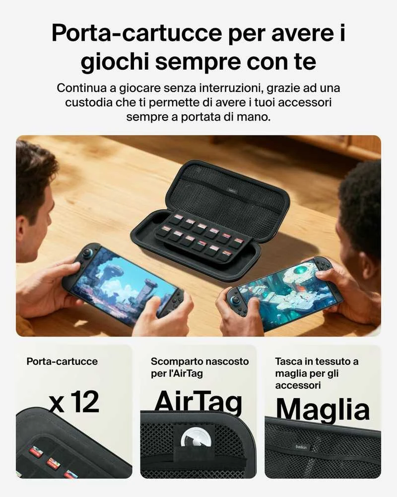 „Belkin Road“ lipdukai ant „Nintendo Switch 2“ antracito spalvos (ENA002HQCH)