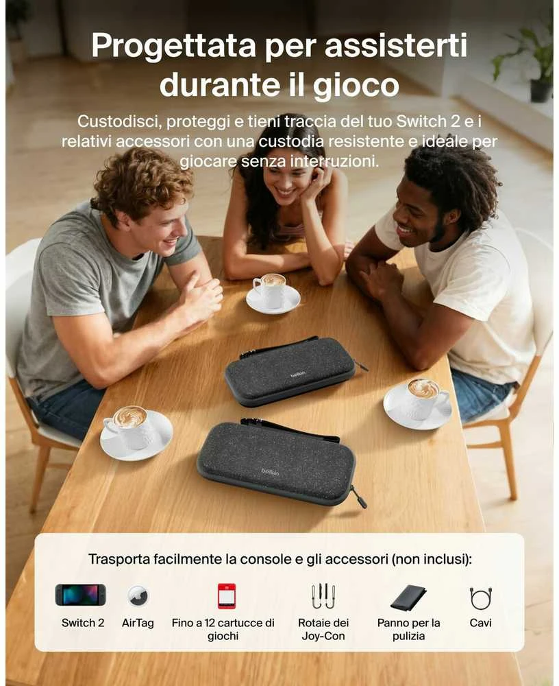 „Belkin Road“ lipdukai ant „Nintendo Switch 2“ antracito spalvos (ENA002HQCH)