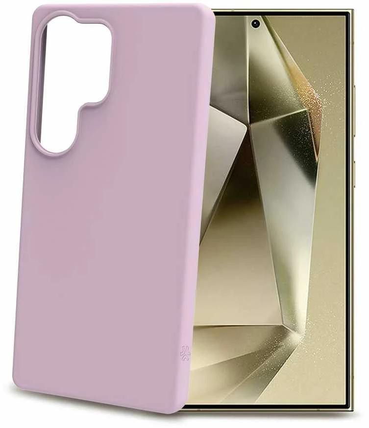 Celly Cromo minkštas guminis dėklas Galaxy S25 Ultra Rosa