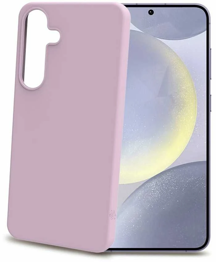 Celly Cromo minkštas guminis dėklas Galaxy S25+ rausvas