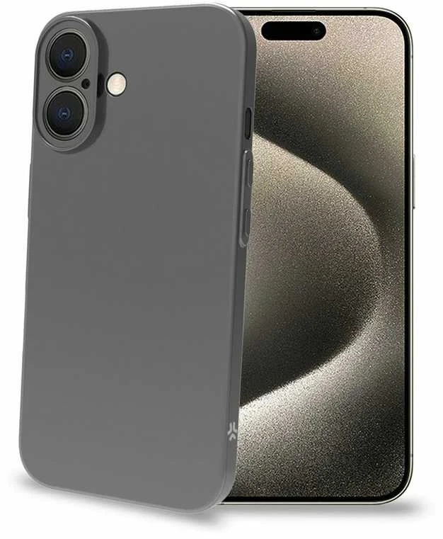 Celly SPACE itin plonas dėklas iPhone 16 telefonui, juodas