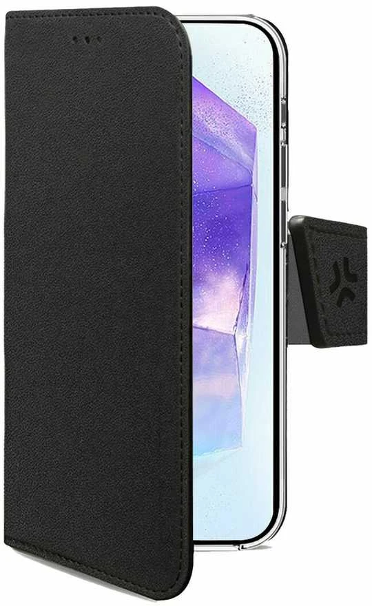 Celly WALLY, Piniginės dėklas, Samsung, Galaxy A56 5G, Galaxy A56 5G Enterprise Edition, 17 cm (6,7"), Juodas