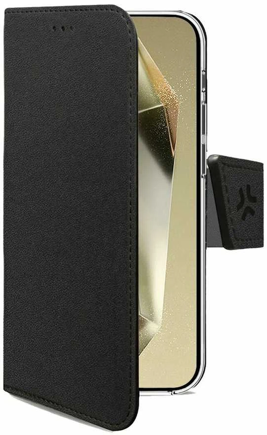 Celly WALLY, Piniginės dėklas, Samsung, Galaxy S25 Ultra 5G, Galaxy S25 Ultra 5G Enterprise Edition, 17,5 cm (6,9"), Juodas