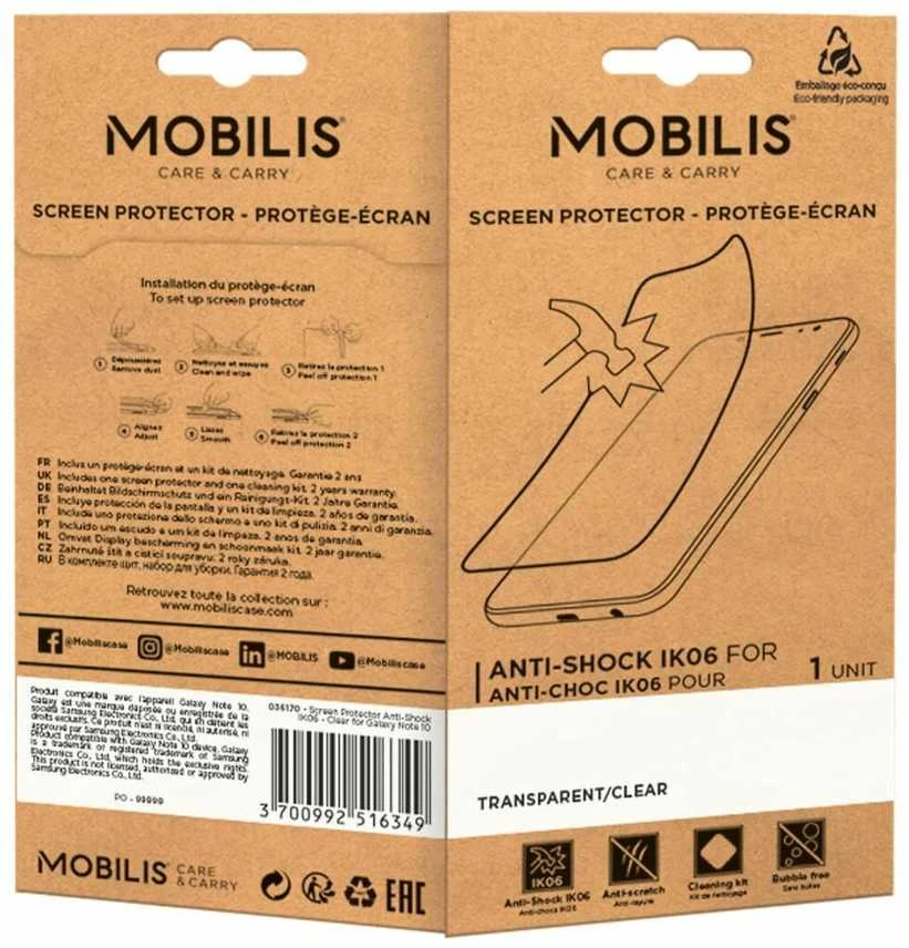 Mobilis EKRANO APSAUGA NUO SMŪGIŲ