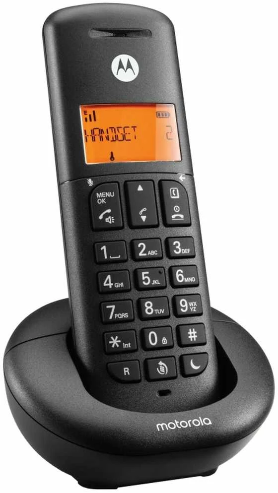Motorola Wireless Landline Phone | E201 | Built-in display | Juodas