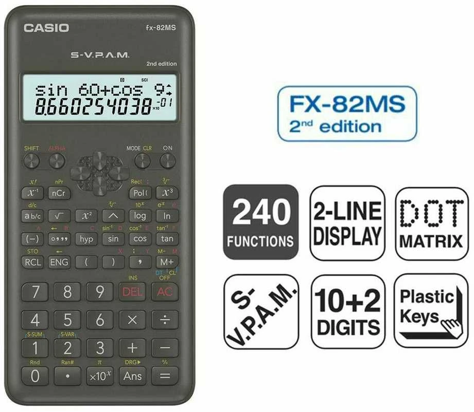 Mokslinis Skaičiuotuvas Casio FX-82MS-2