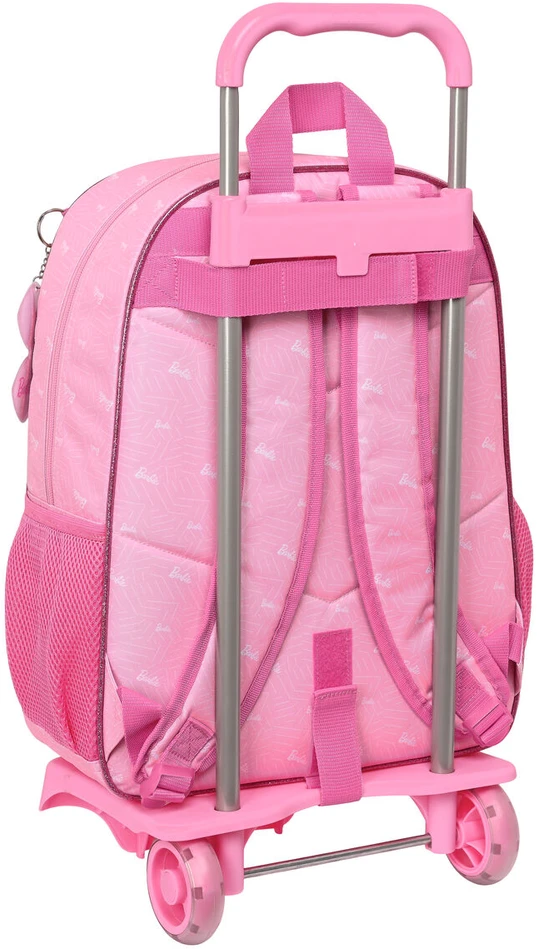 Mokyklinė kuprinė su ratukais Barbie Girl Rožinė 33 x 42 x 14 cm