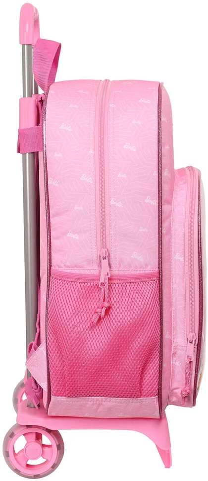 Mokyklinė kuprinė su ratukais Barbie Girl Rožinė 33 x 42 x 14 cm