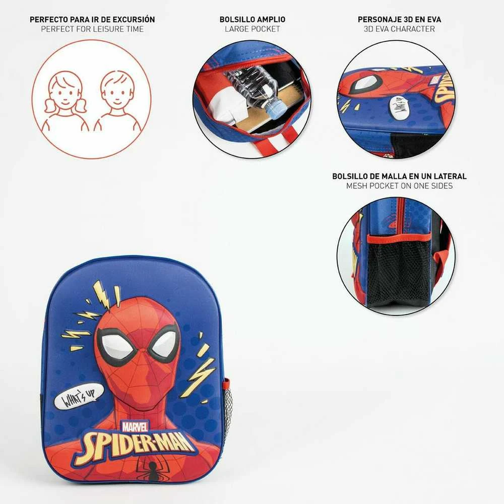 CERDÁ Mokyklinis krepšys Spider-Man Mėlyna 8 X 32 X 26 CM