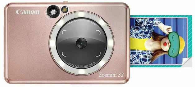 Canon Zoemini S2 mažų nuotraukų spausdintuvas ir fotoaparatas, Rausvo aukso