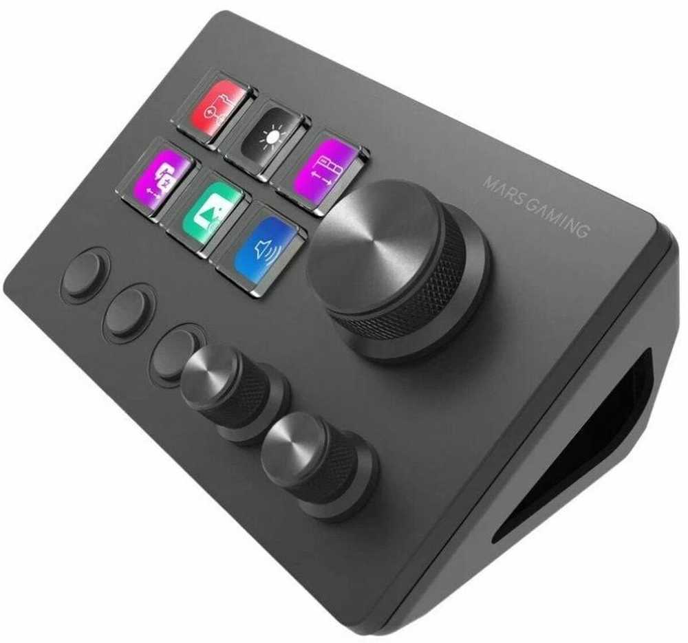 Mars Gaming MSDTWO Live Content Creation Controller 9 Mygtukai / juodas