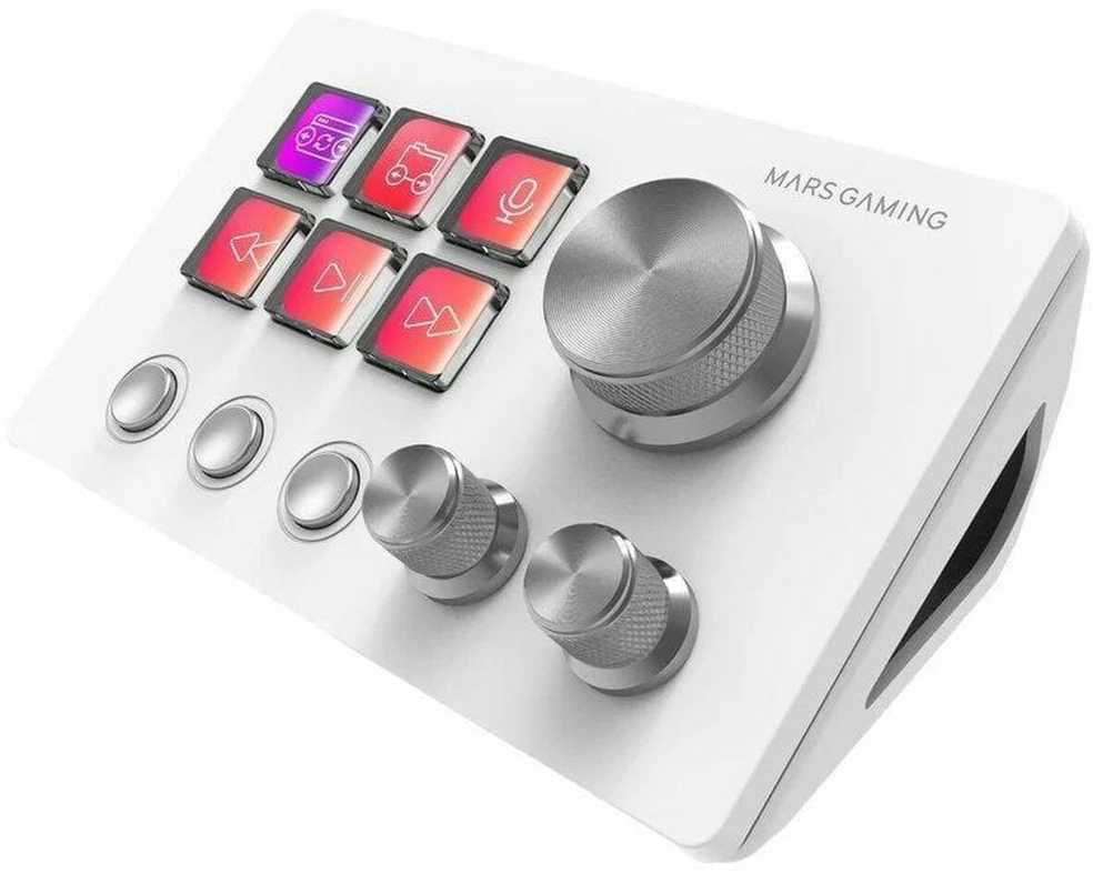 Mars Gaming MSDTWOW Live Content Creation Controller 9 Mygtukai / baltas