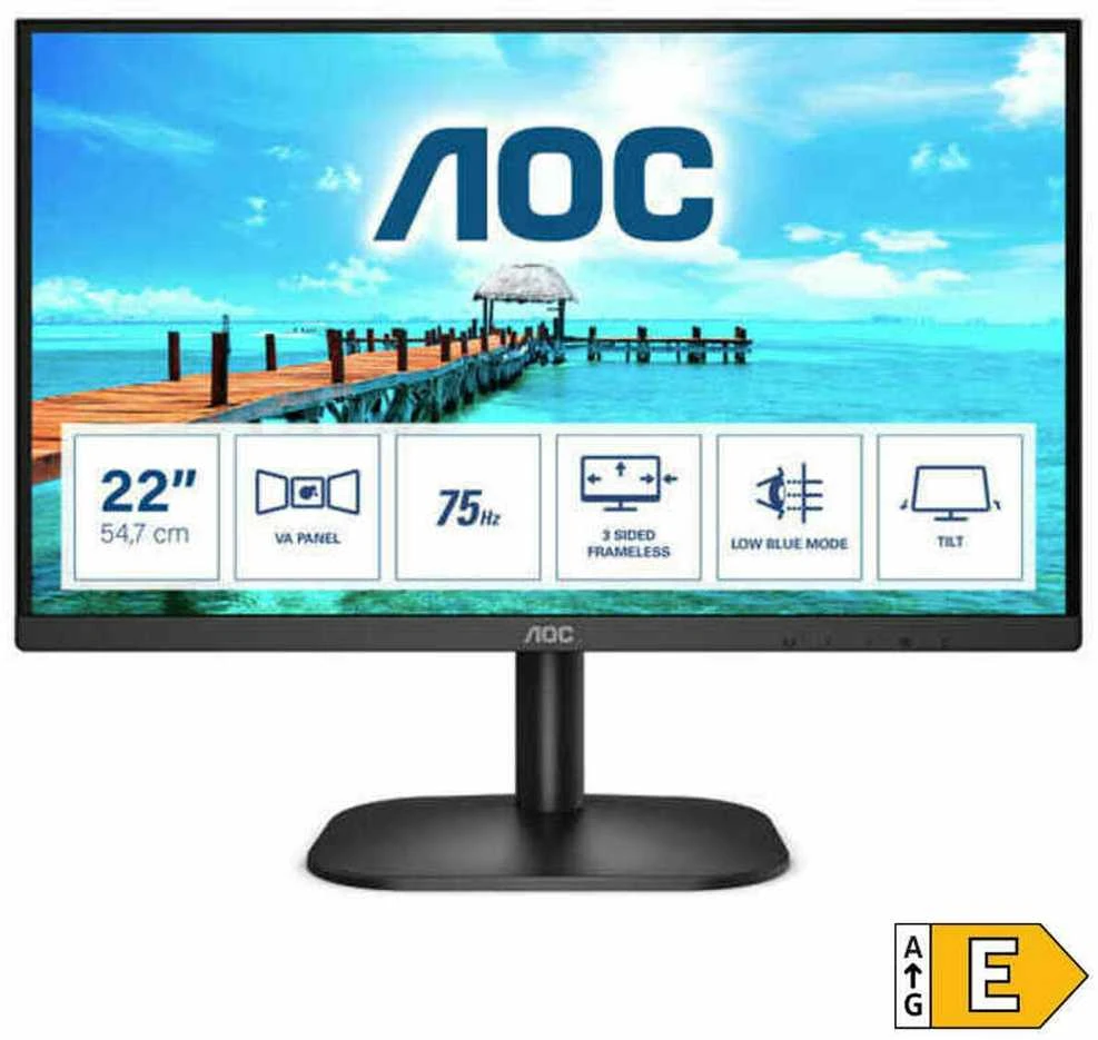 Monitorius AOC 22B2H LED 21.5inch/Business/Panel VA/ Full HD 1080p VGA 60Hz HDMI 75 Hz