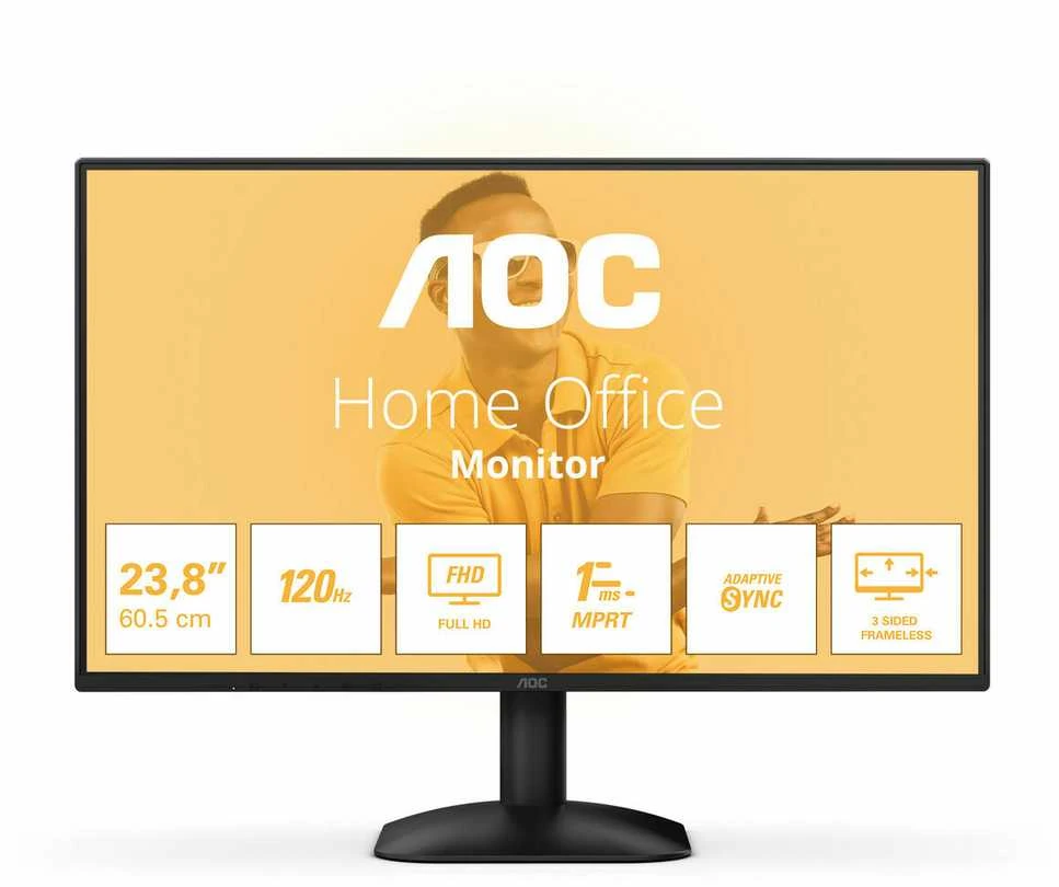Monitorius AOC 24B31H 23,8 colio IPS FHD 120 Hz 300 cd/m2 1 ms VGA HDMI