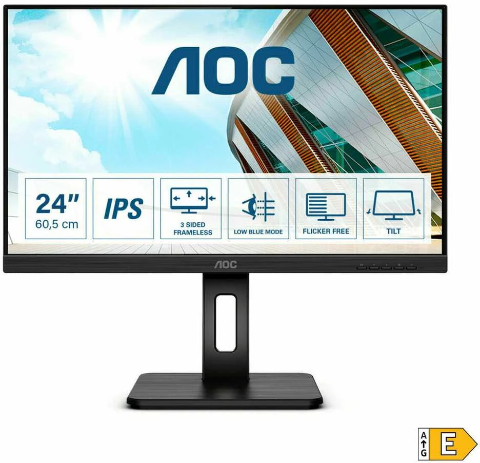 Monitorius AOC Q24P2Q LED ekranas 60,5 cm (23.8") 2560 x 1440 pikseliai Quad HD Juoda