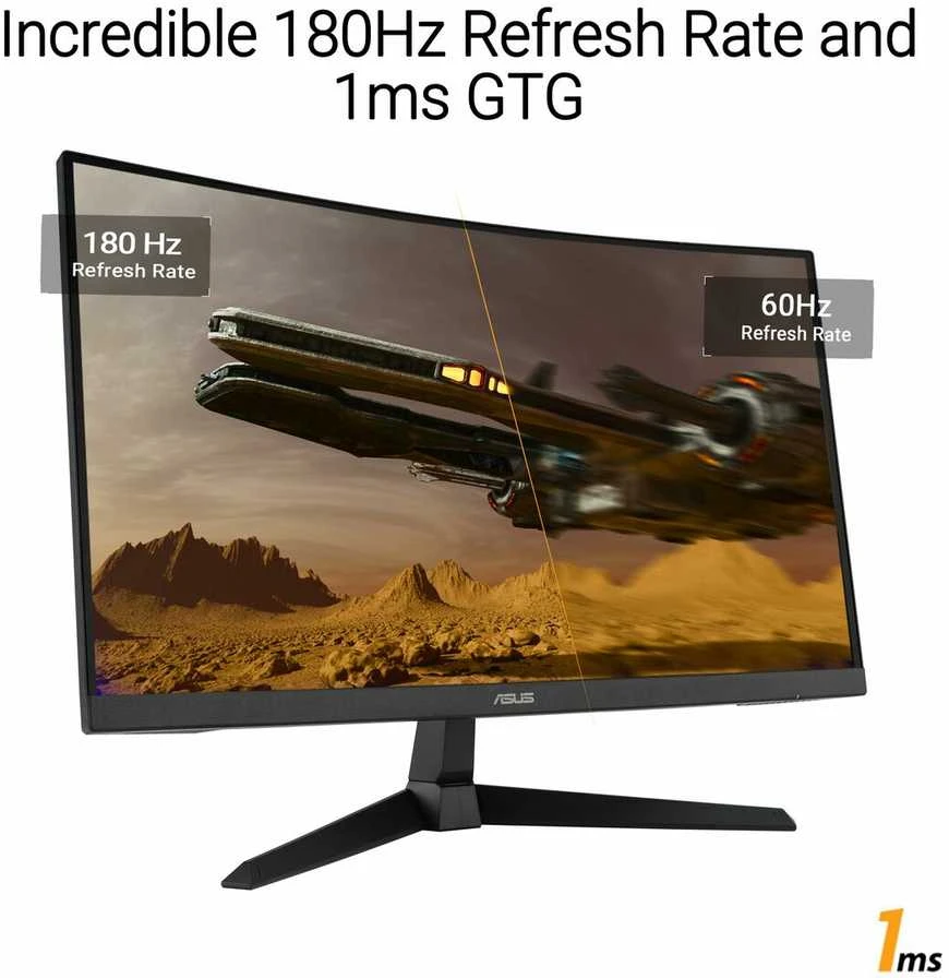 Monitorius Asus TUF Gaming VG27VQ3B | 27 " | IPS | 16:9 | 180 Hz | 1 ms | 1920 x 1080 pikselių | 250 cd/m² | HDMI jungtys quantity 2