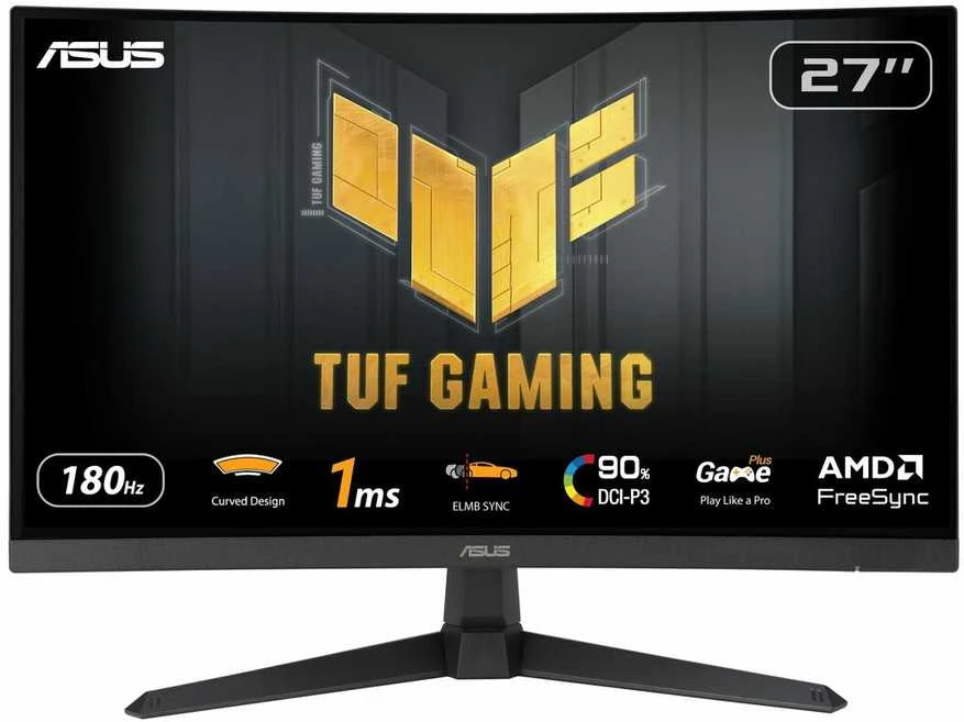 Monitorius Asus TUF Gaming VG27VQ3B | 27 " | IPS | 16:9 | 180 Hz | 1 ms | 1920 x 1080 pikselių | 250 cd/m² | HDMI jungtys quantity 2