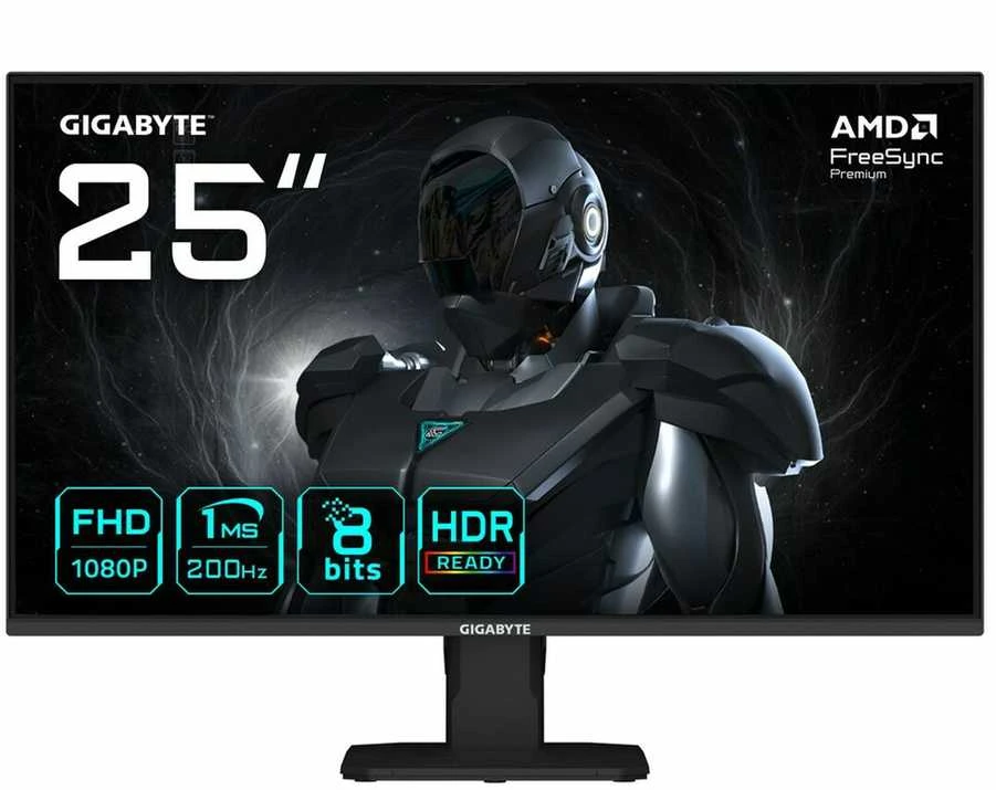 Monitorius Gigabyte GS25F2 EU | 24.5" | IPS | FHD | 200 Hz | 1 ms | 1920 x 1080 pikselių | 300 cd/m²