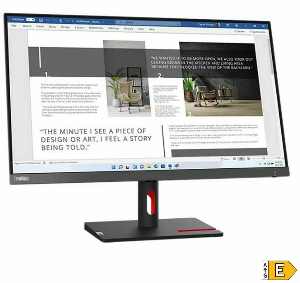 Monitorius Lenovo ThinkVision S27i-30 LED ekranas 68.6 cm (27") 1920 x 1080 pikselių Full HD Pilkas