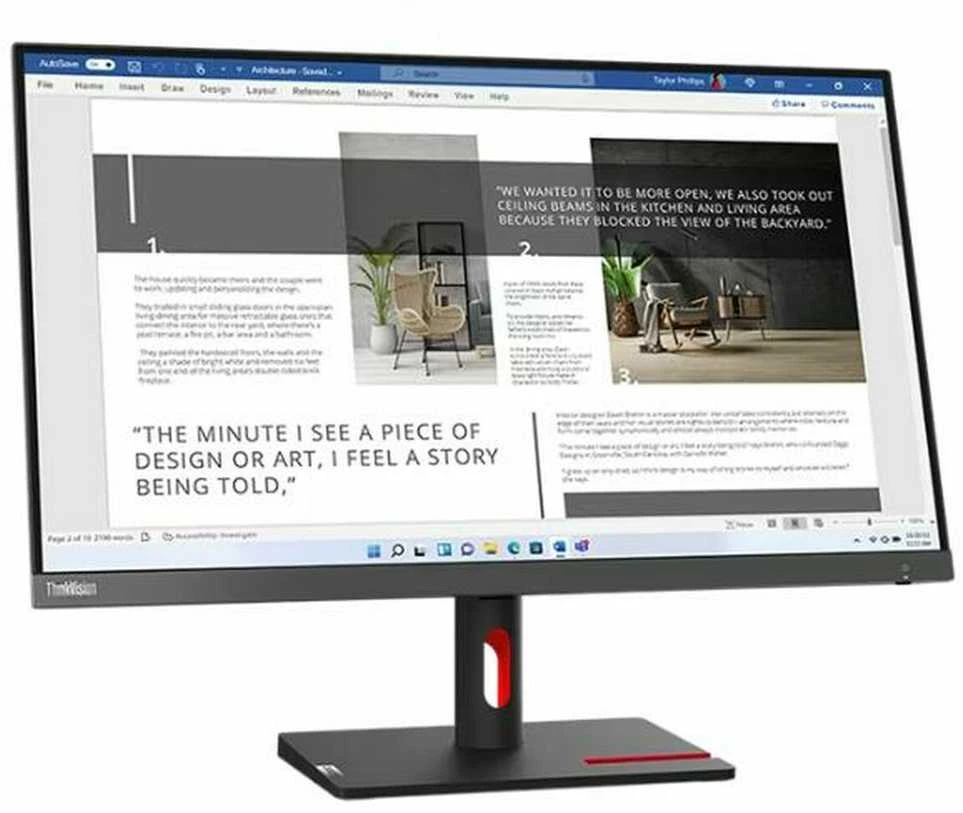 Monitorius Lenovo ThinkVision S27i-30 LED ekranas 68.6 cm (27") 1920 x 1080 pikselių Full HD Pilkas