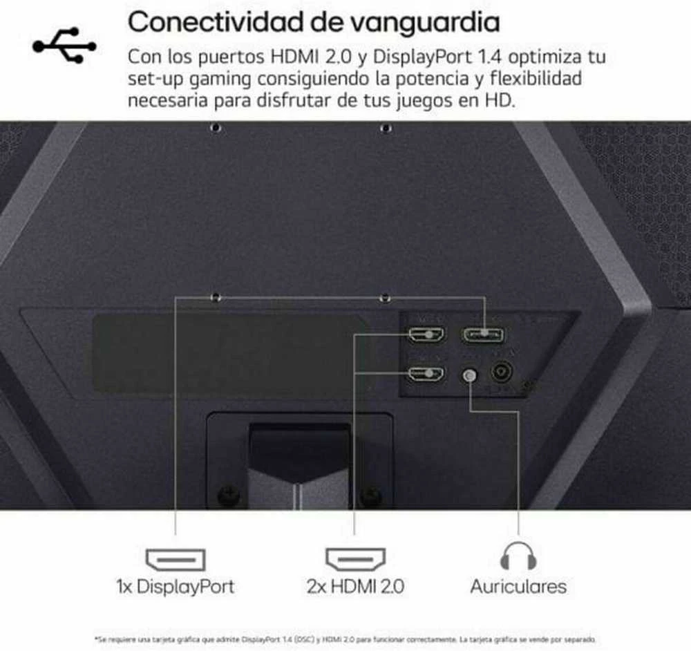 Monitorius LG UltraGear 24GS50F-B, 24", 1920 x 1080, VA, 180 Hz, 1 ms