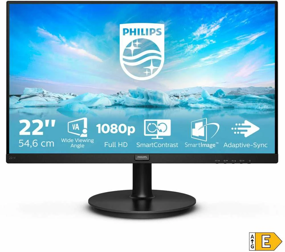 Monitorius Philips V Line 221V8/00 21,5" (54,6 cm), Juodos spalvos