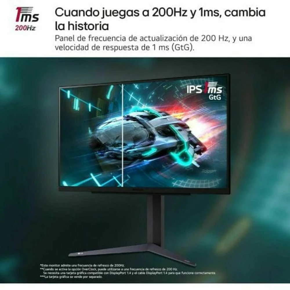 Žaidimų monitorius LG UltraGear 27GS75Q-B, 27" QHD (2560x1440) IPS, 180Hz, 1ms, HDR10, FreeSync, G-Sync Compatible