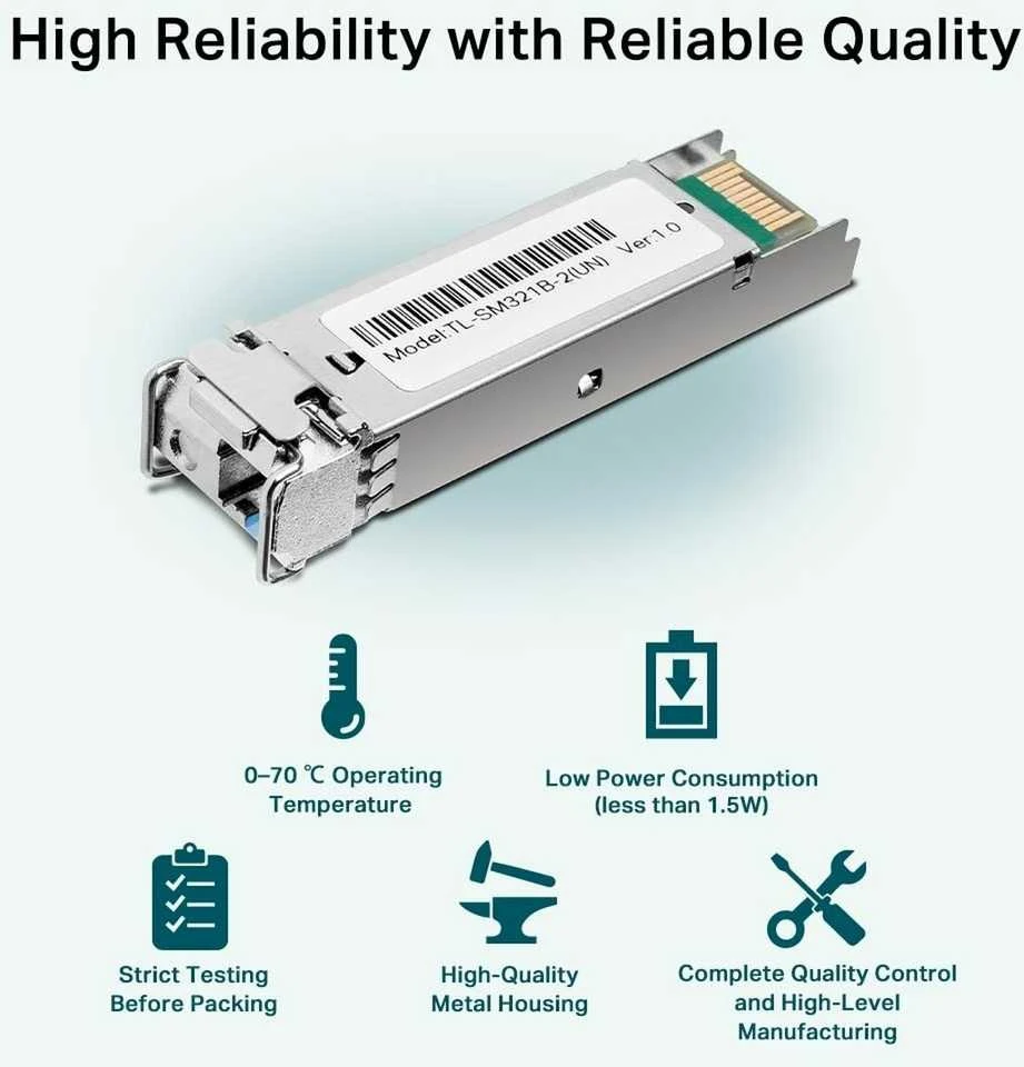 Šakotuvas TP-LINK | Gigabit Single-Mode WDM Media Converter | TL-SM321B-2 | 9/125 μm SMF (Single-Mode Fiber) | 9/125 μm SMF (Single-Mode Fiber)
