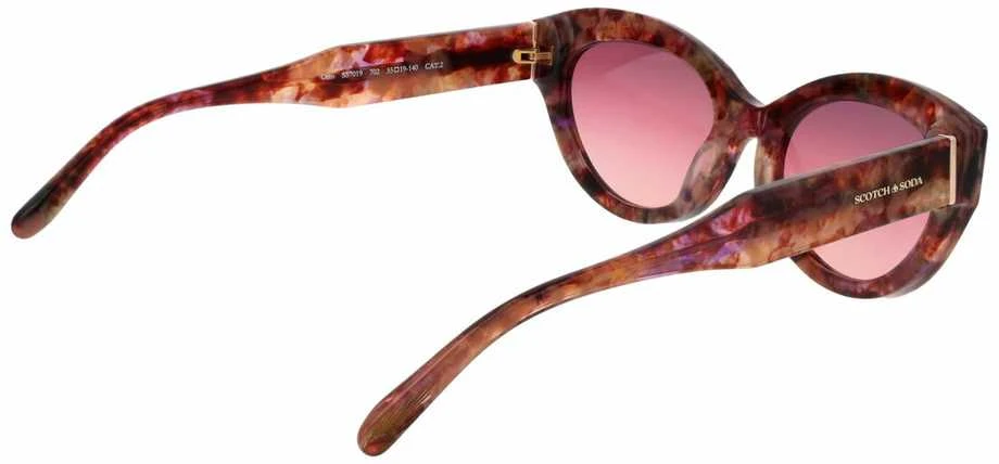 Scotch & Soda SS7019 akiniai: raštuoti rėmeliai ir rožiniai stiklai