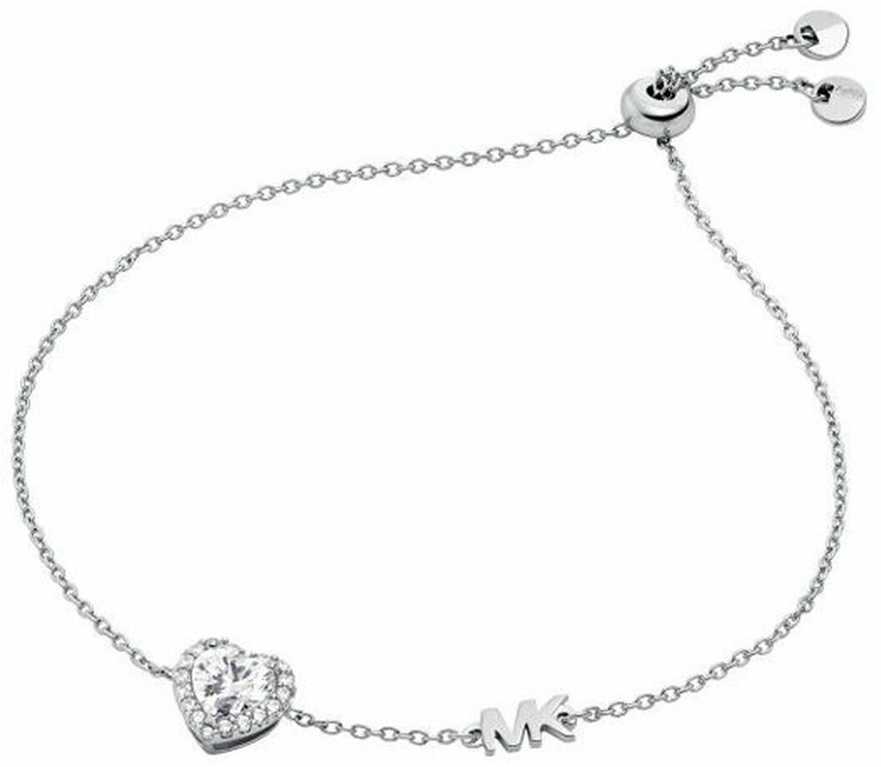 Michael Kors žavinga Sidabrinis širdelės formos apyrankė Premium MKC1518AN040