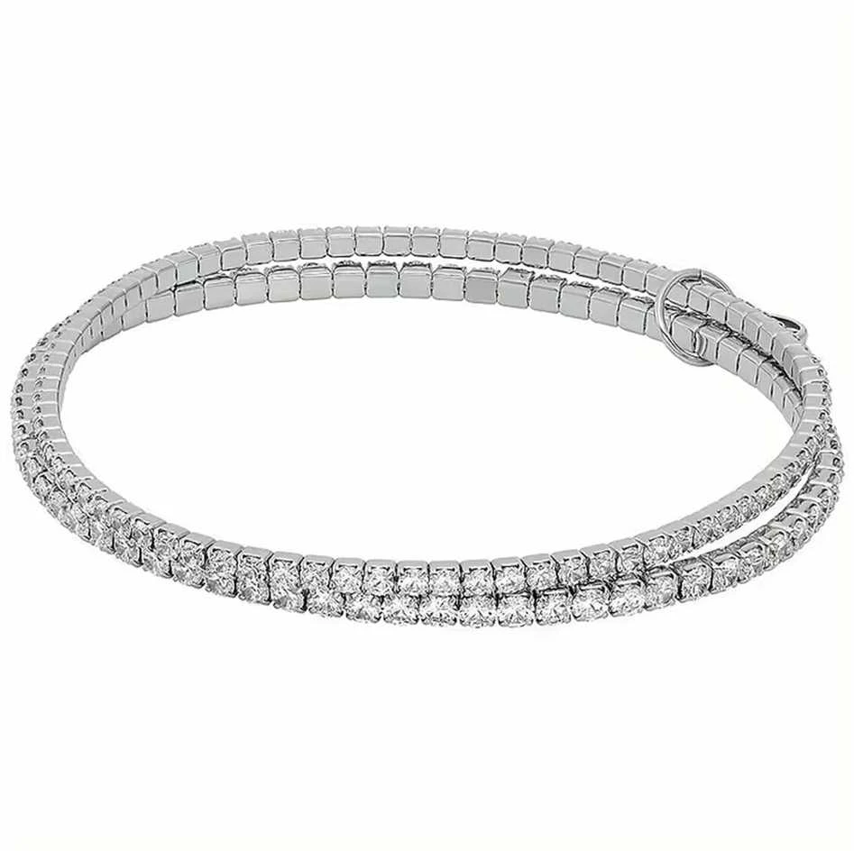 „Michael Kors Brilliance Kors MKJ8359CZ040“ dviguba teniso apyrankė su cirkoniais