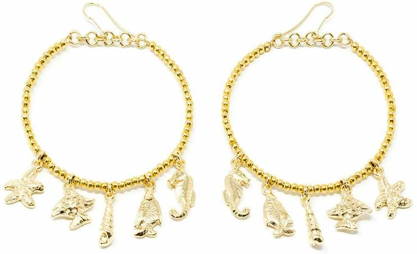 Shabama FORMENTOR earrings #shiny auksinis 1 u