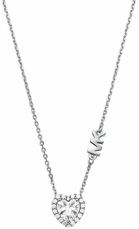 Michael Kors Delicate sidabrinis pakabukas with Pavé Heart zircons MKC1520AN040