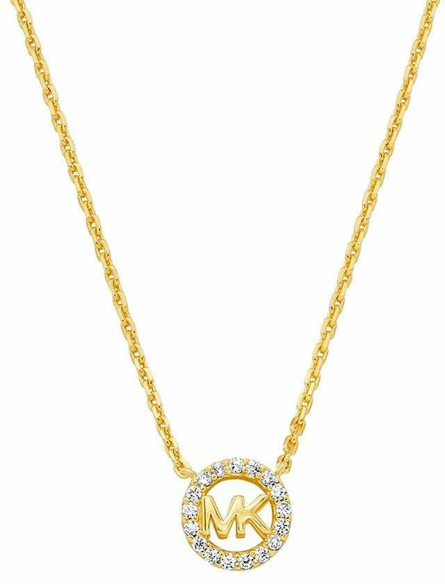 Michael Kors madingas paauksuotas karoliai su kubiniais cirkoniais MKC1726CZ710
