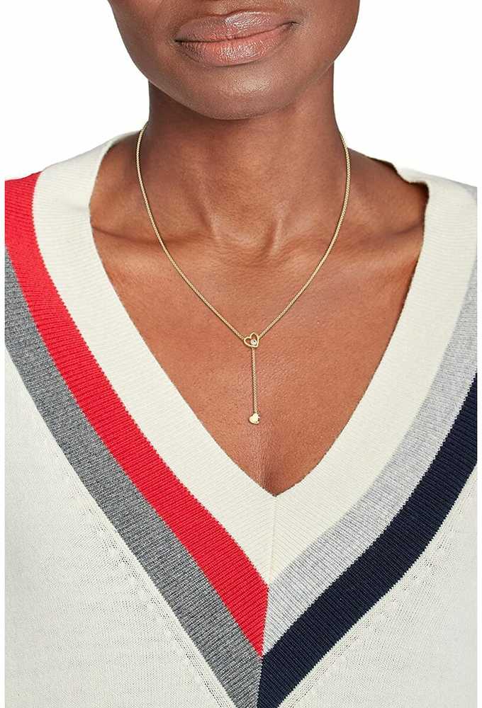 Tommy Hilfiger modernus paauksuotas kabantis širdies karoliai 2780672