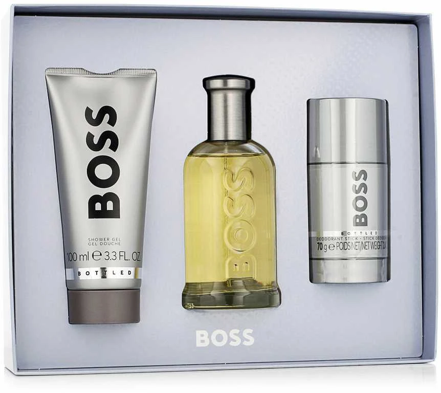 Hugo Boss BOSS Bottled rinkinys vyrams (EDT, 100 ml + dušo želė, 100 ml + dezodorantas, 75 ml)