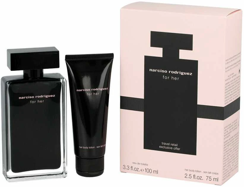 Kvepalų rinkinys Narciso Rodriguez For Her (100 ml EDT + Kūno losjonas 75ml)