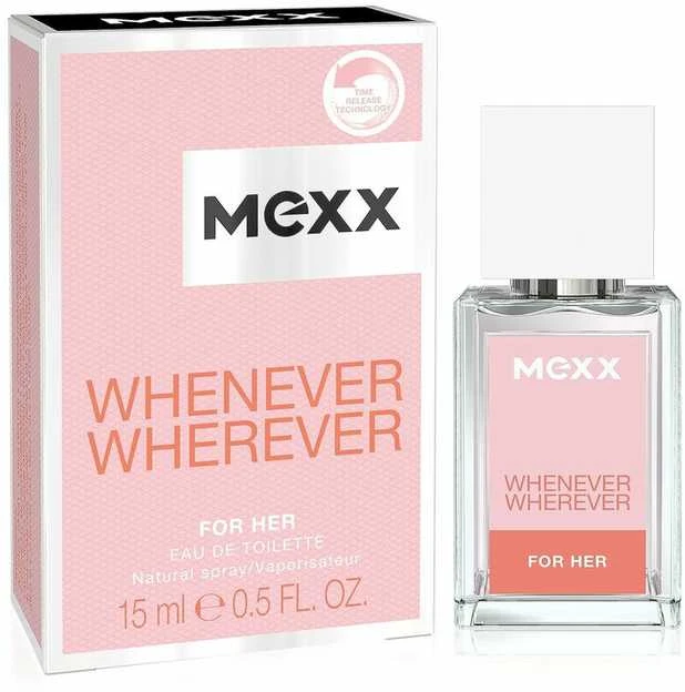 Mexx Whenever Wherever EDT tualetinis vanduo moterims, 15 ml