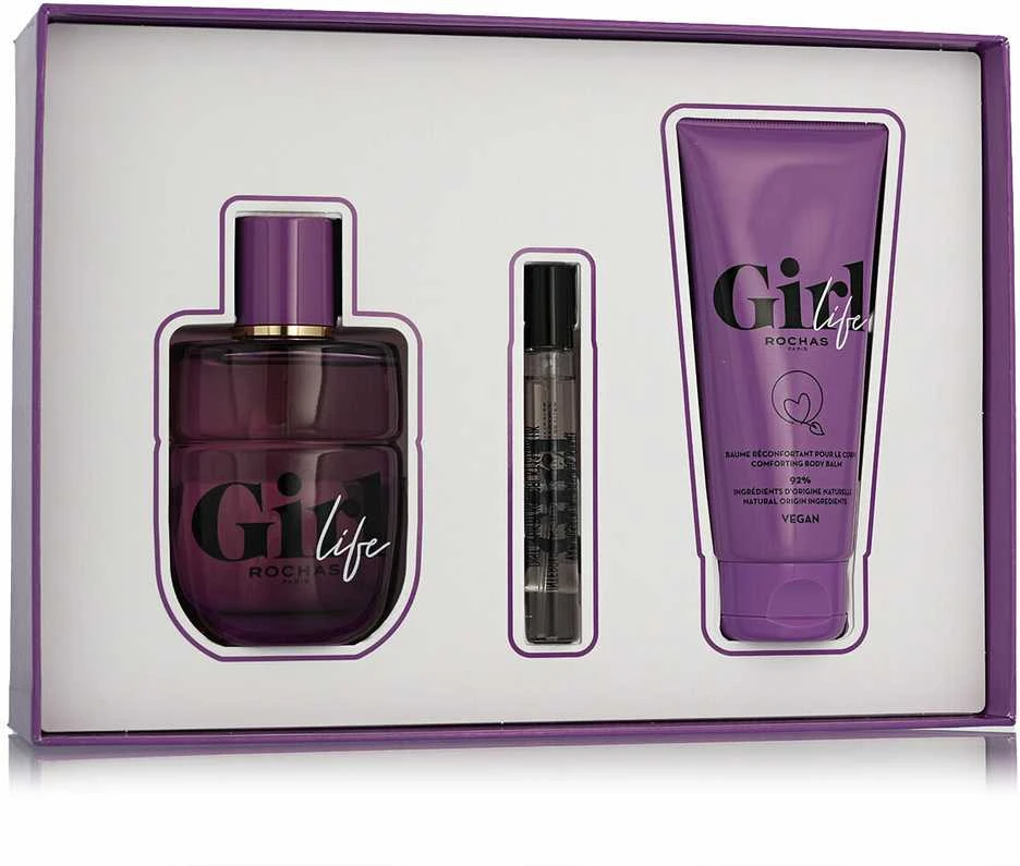 Rochas Girl Life EDP 75 ml + EDP MINI 7,5 ml + kūno balzamas 100 ml (moterims)