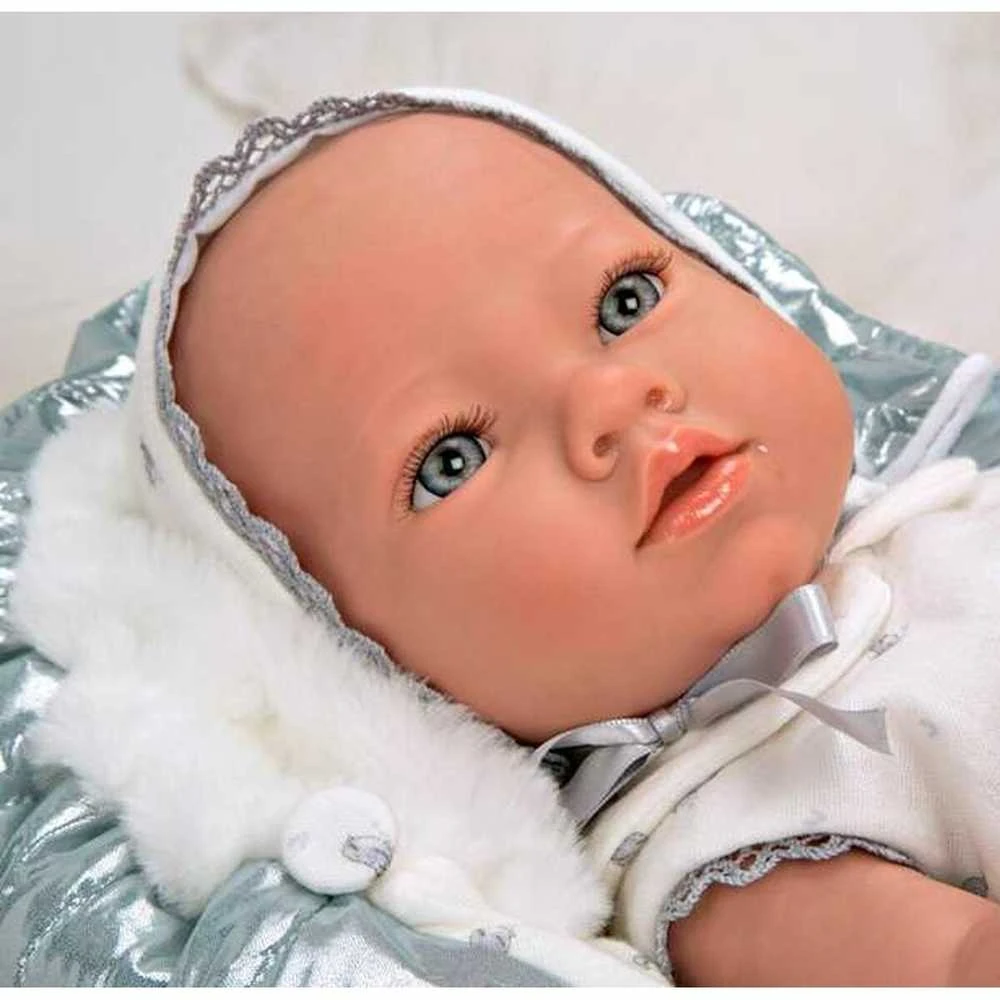 Munecas Arias Reborn lėlytė su blizgiu pleduku, mergaitė, 38 cm
