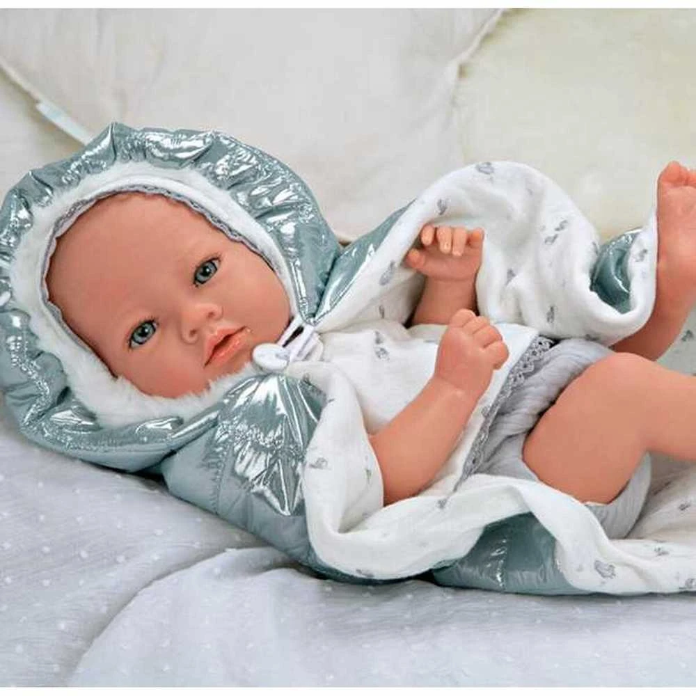 Munecas Arias Reborn lėlytė su blizgiu pleduku, mergaitė, 38 cm