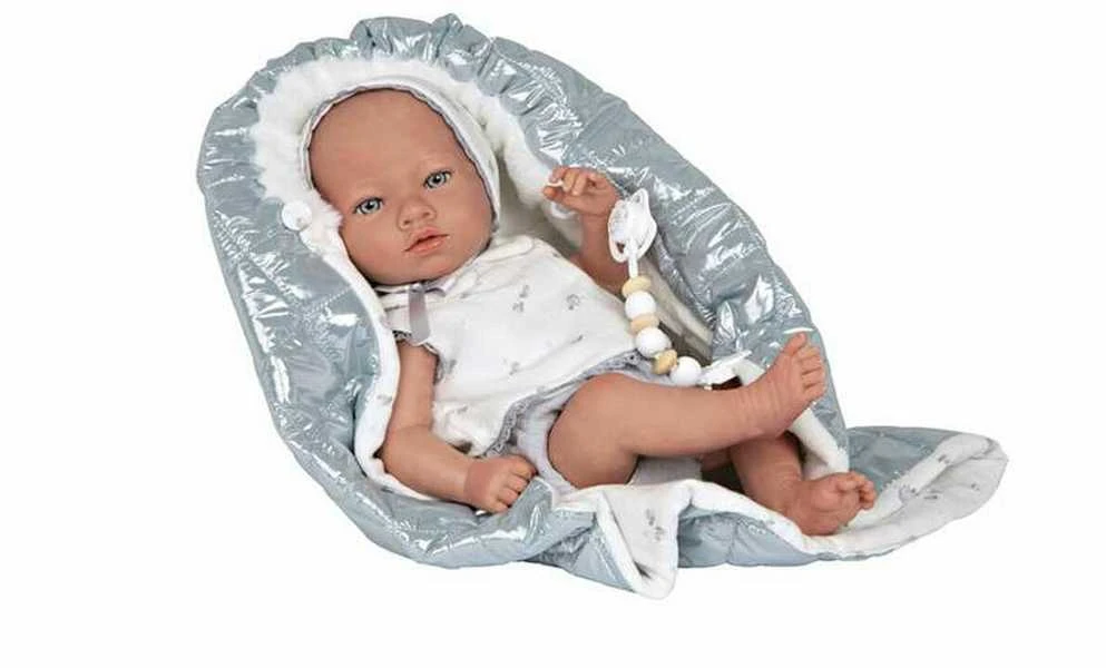 Munecas Arias Reborn lėlytė su blizgiu pleduku, mergaitė, 38 cm